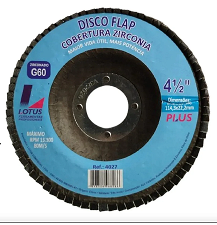 DISCO FLAP 4.1/2" ZIRCONIA 60
