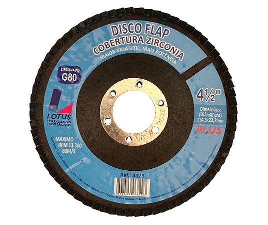 DISCO FLAP 4.1/2" ZIRCONIA 80