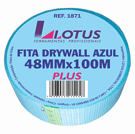 FITA DRYWALL AZUL 48mm X 100m