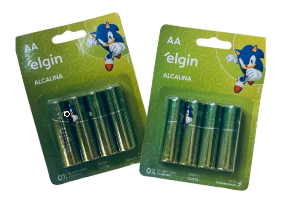 PILHA ALCALINA AA 4UN - ELGIN