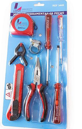 JOGO FERRAMENTAS 9 PEÇAS