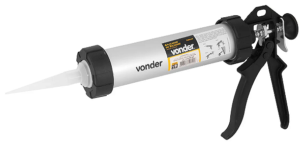 PISTOLA SILICONE FECHADO ALUM. 300G VONDE