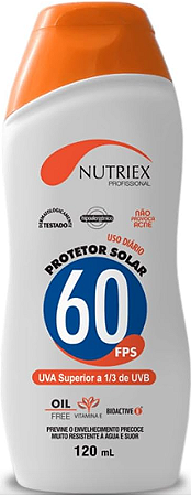PROTETOR SOLAR FPS 60 CORPORAL NUTRIEX PROFISSINAL 120 ML