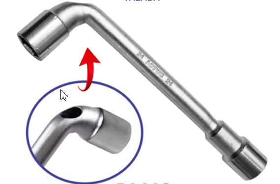 Chave De Biela L Vazada 17mm