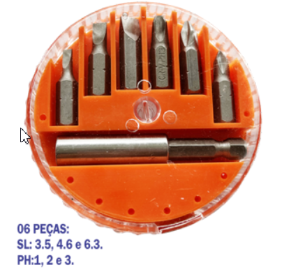 Jg 6 Bits + Adapt 1/4″ Magnetico