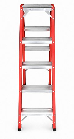 ESCADA TESOURA 5 DEGRAUS DUPLO ACESSO 1,36M SINTESE