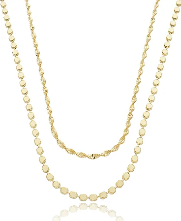 Mix de Colares Minimal Banhado a Ouro