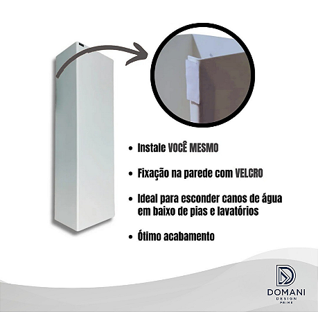 Carenagem Hidráulica - Capa Sifão para Esconder Encanamento 65x15x10