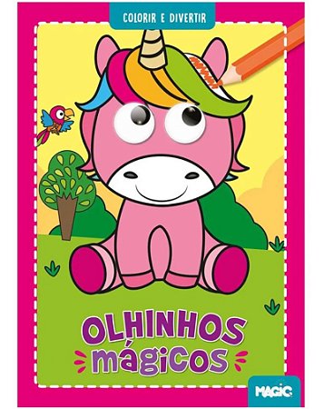 Livro Infantil Colorir e Divertir Olhinhos Mágicos