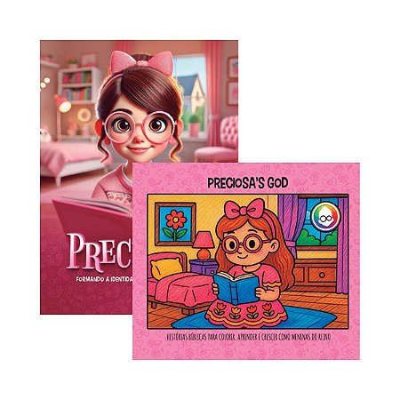 5 Devocionais + 5 Livros de colorir Preciosas