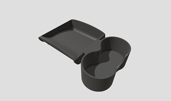 Porta Copos Duplo e Porta Treco Console Central