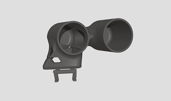 Suporte Manômetro duplo 52mm Saída de ar lateral