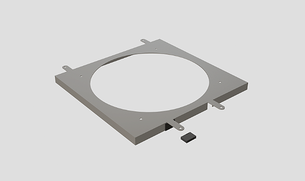 Defletor de Alumínio para Ventoinha Slim 12"