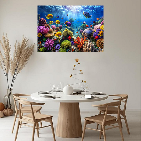 Conjunto de 2 Quadros Decorativos Belezas Do Mar