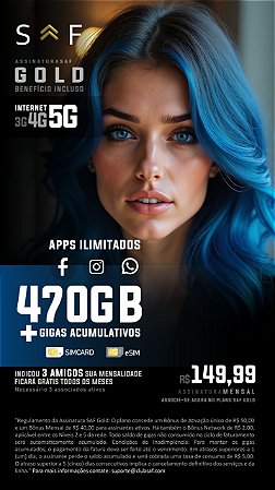 Saf Gold 470 GB +Apps Ilimitados