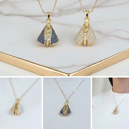 Colar Pingente Nossa Senhora Aparecida Médio e Dupla Face Banhado a Ouro 18k