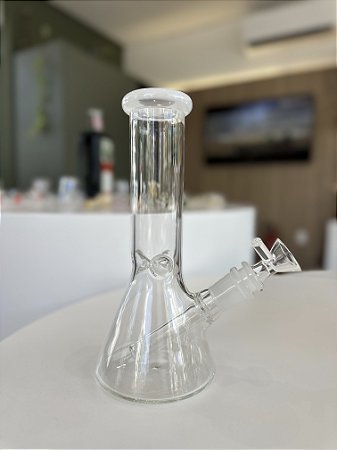 BONG DE VIDRO 20CM ICE - Branco
