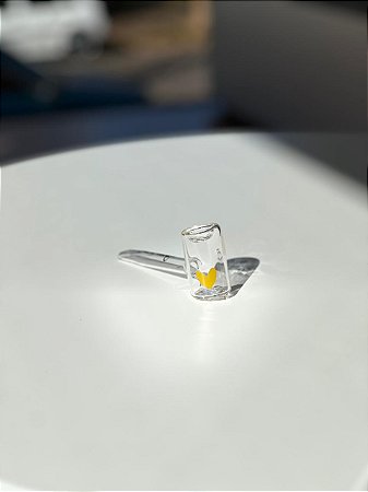 Pipe OIKOS vidro Coração Amarelo