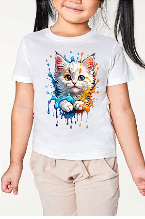DUPLICADO - Camiseta Infantil Estampada – Conforto e Durabilidade com Tecido 96% Poliéster e 4% Elastano