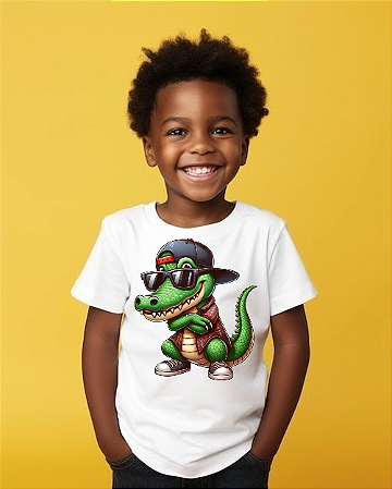 Camiseta Infantil Estampada Braca – Conforto e Durabilidade com Tecido 96% Poliéster e 4% Elastano
