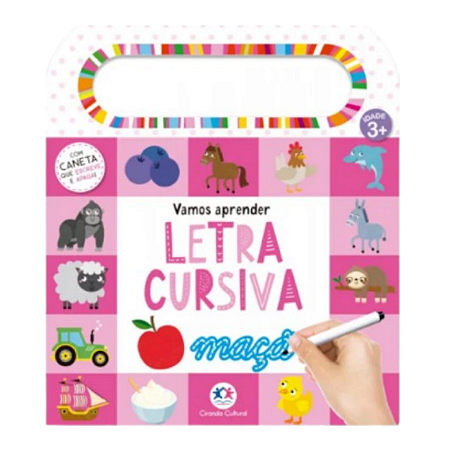 Livro Escreva e apague Vamos aprender letra cursiva