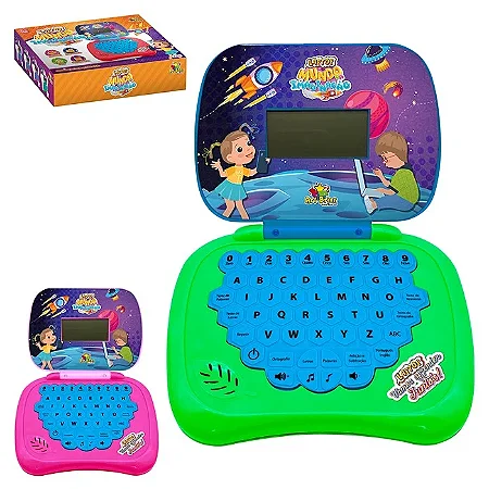 Laptop infantil bilingue com sons e atividades