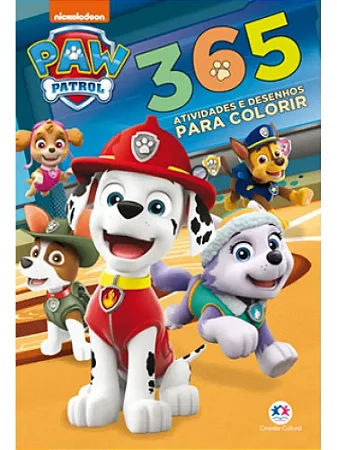 Livro Patrulha Canina — 365 Atividades e Desenhos para Colorir