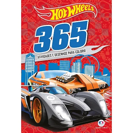Livro 365 atividades Hot Wheels - 365 Atividades e desenhos para colorir