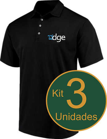 3 Camisetas Polo Bordada Personalizada Com Logo Uniforme Luxo