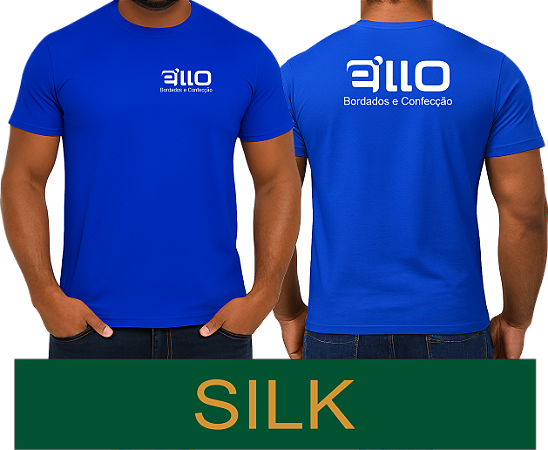 Camiseta Gola Redonda SILKADA Personalizada Malha Fria Pv