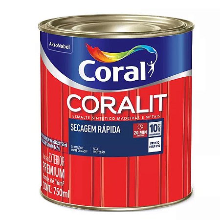 TINTA CORALIT SECAGEM RAPIDA AC-750ml BRANCO
