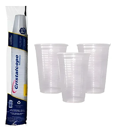 COPO DESCARTAVEL PS 200 ML CRISTAL