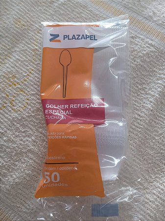 COLHER PARA REFEIÇAO PACOTE COM 50 UNID CRISTAL