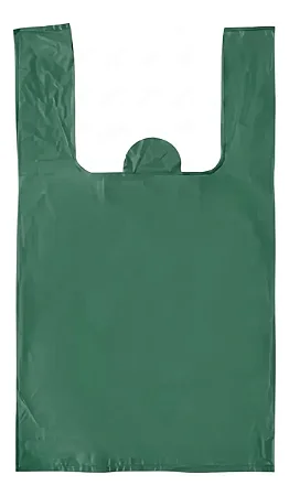 SACOLA PLASTICA RECICLADA VERDE 35X45