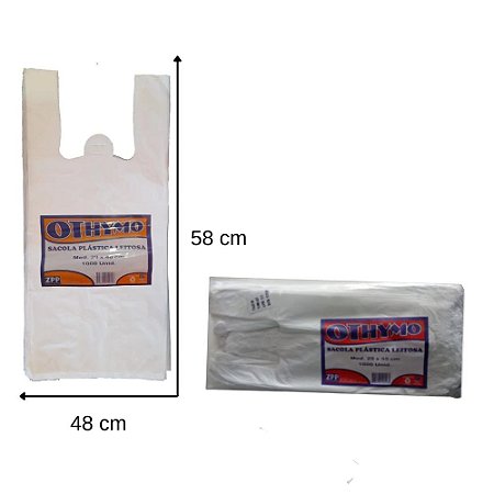 SACOLA VIRGEM BRANCA REFORÇADA OTHYMO 40X50 ZPP