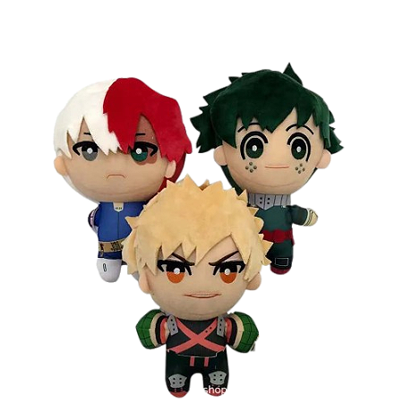 Kit 3 Pelúcias Boku No Hero Academia
