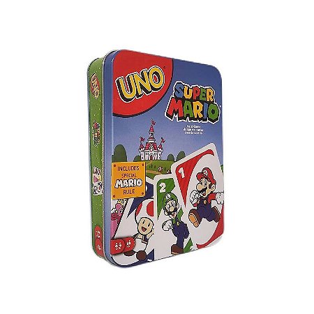Uno Super Mario Bros Box Metal - Mattel