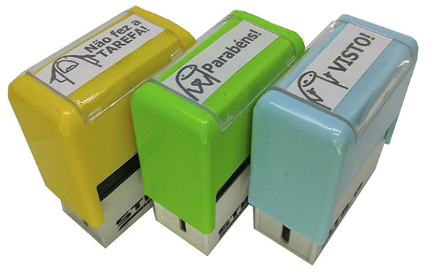 Kit 03 Carimbos Automáticos Stilo 20 - Flork