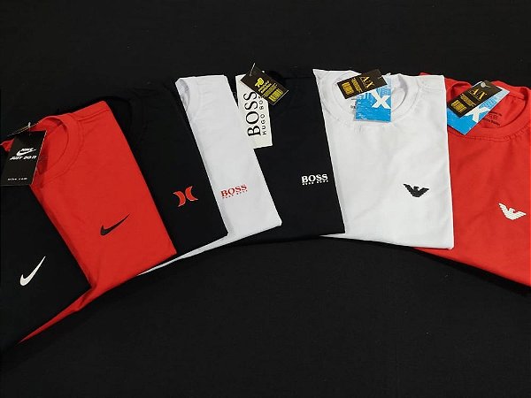 Kit C/2 camisetas Multimarcas Estampada envia variadas sem repetir
