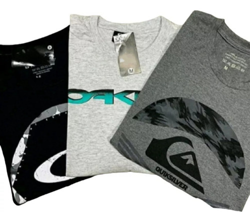 Kit atacado C/3 camisetas Multimarcas Estampada envia variadas sem repetir