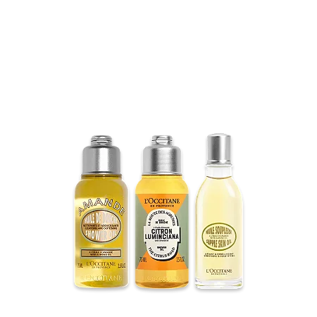 Travel Size Trio de Óleos Amêndoa