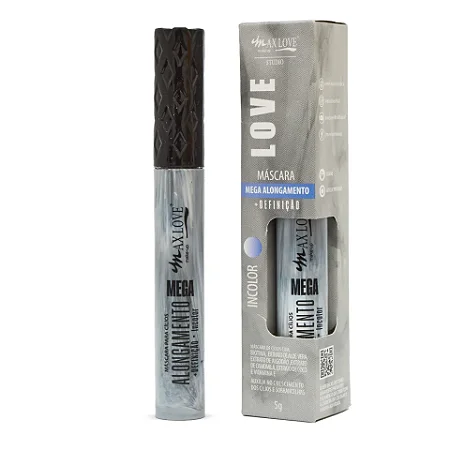 Máscara para Cílios Mega Alongamento + Definição 60 Max Love 5g Volume e Alongamento