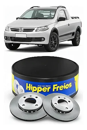 Par Disco De Freio Ventilado Gol Voyage Saveiro G5 1.0 1.6 2008 Em Diante
