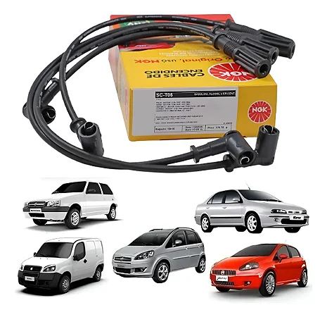 Cabo De Ignição Ngk Sct09 Fiat Palio Siena Strada Uno Fire 1.0 1.4