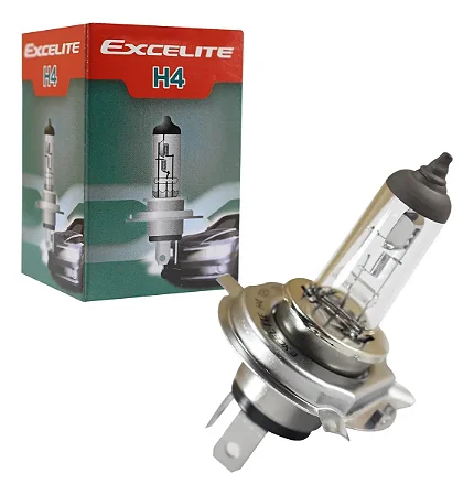 Lâmpada Automotiva H4 100w 90w 12v Halógena P43t - Excelite