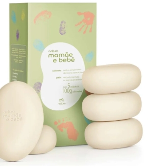 Sabonete Em Barra Mamãe E Bebê Natura - 5 Unid De 100g Cada