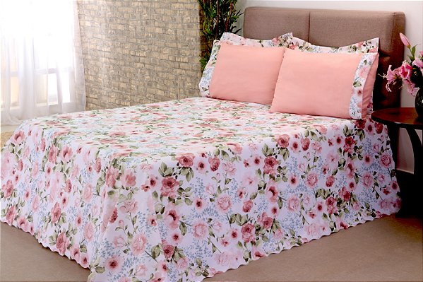 Colcha Bel Queen 03 pçs Buque