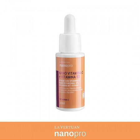 Sérum com Vitamina C 10% Nano e Vitamina B3 (Niacinamida) + Ativos 30ml