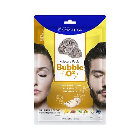 Máscara Facial Superfood Bubble O² Cinzas Vulcânicas