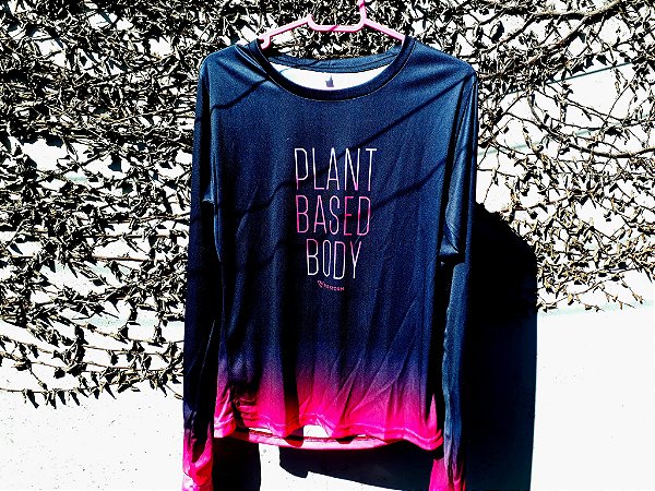 Camiseta manga longa corta vento Plant based feminina dry fit